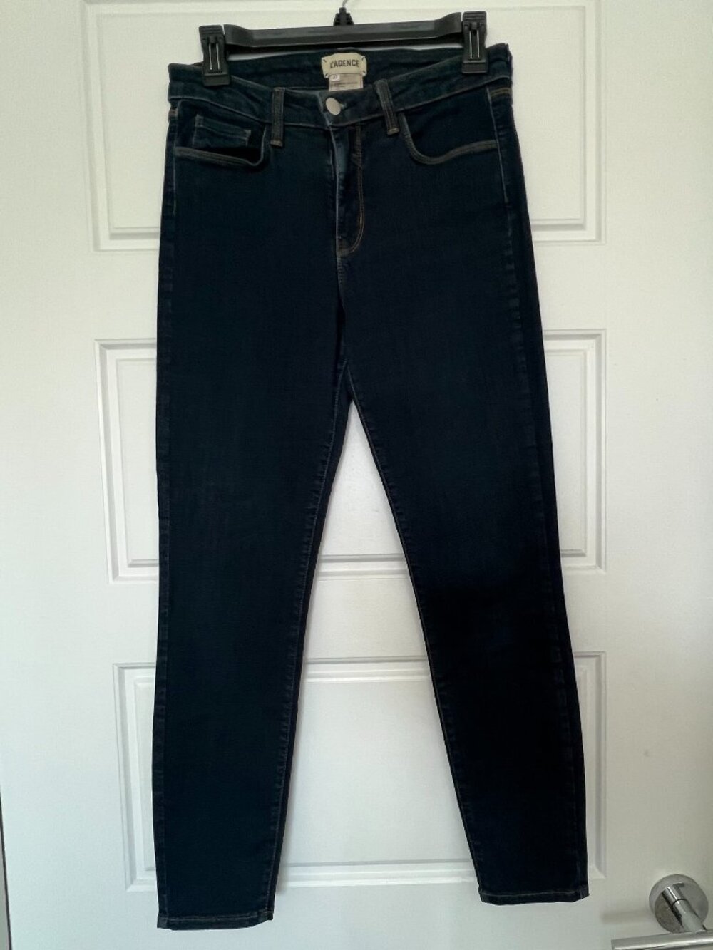 L'Agence Margot High Rise Skinny Jeans Midnight Dark Wash Size 27 Denim